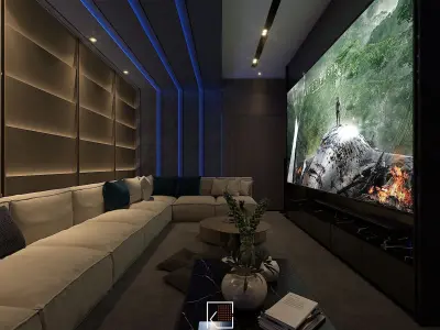 Design Interior Entertaiment Room Kiyomi Low-poly 3D model