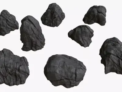 Volcanic Rocks 02 Low-poly 3D model
