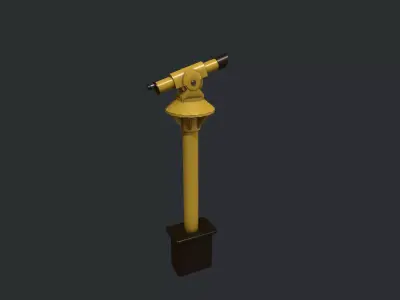 Yellow Beach Telescope Low-poly 3D model