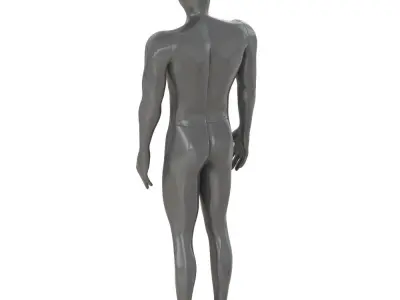 Abstract gray male mannequin 119 3D model