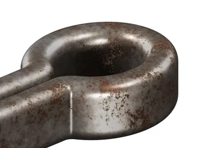 Rusty Steel Cotter Pin 3D model