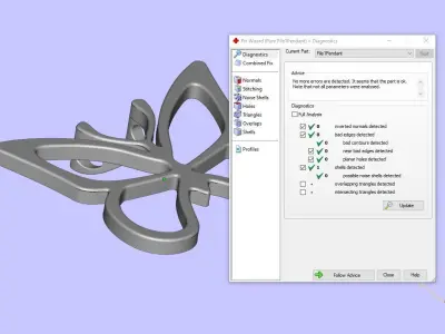 Butterfly ring and pendant 3D print model
