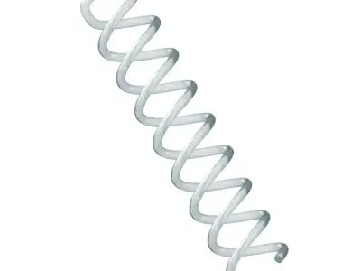 Transparent Spiral Lamp Filament 3D model