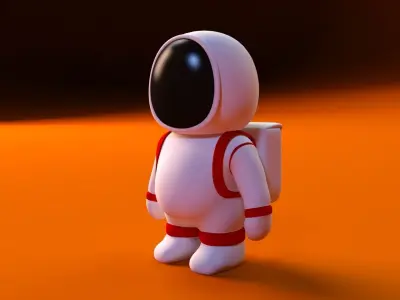 Cartoon Astronaut 3D model