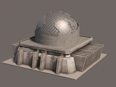 Eclectic Futurism Low-poly 3D model