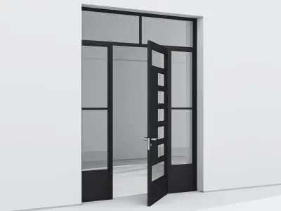 Aluminium door 209 3D model
