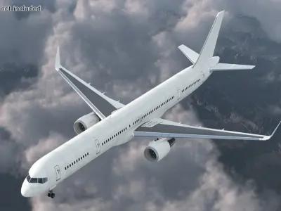  Boeing 757-300 with Interior and Cabin and Doors 