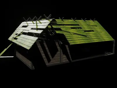 Abandoned cabin Free low-poly 3D model
