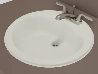 Bathroom Sink and Faucet 3D model