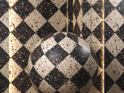 2 in 1 4k Terrazzo Diamound Pattern - seamless - pbr Texture