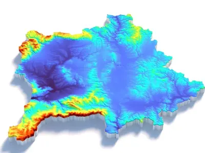 Kosovo Terrain Country 3D model