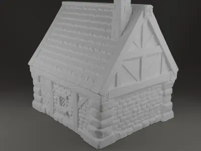 Medieval Village House 3D print 3D print model