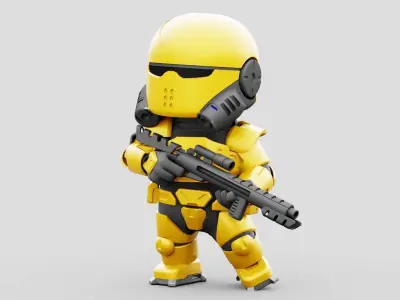 MARS COLONY  TROOPER   RIGGED 3D model