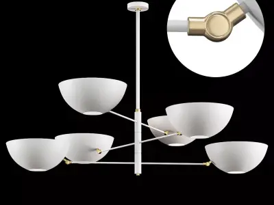 Untitled chandelier with four bowls 3D model