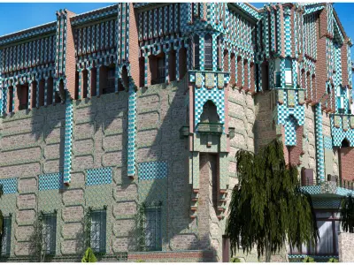 Vicens House Low-poly 3D model