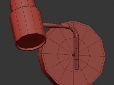 Reel K wall light with shade 3D model