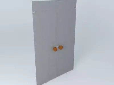 Glass door 2 sheets Free 3D model