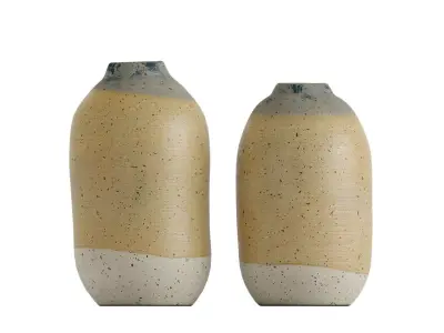 Small Speckled Clay Bud Vase 3D model