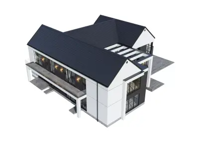 Modern house Buffalo 3D model