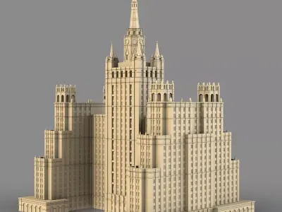 High-rise on Kudrinskaya Square 3D model