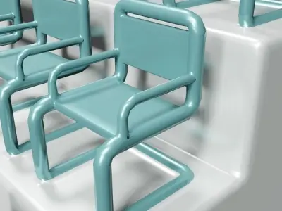 School Student Classroom 3D model