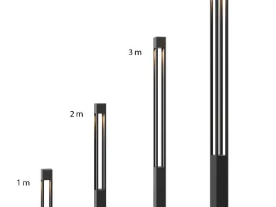 Modern Street Lights set 3D model