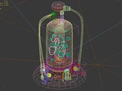 Future World - Ground Chemical Container 02 3D model