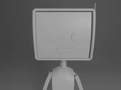 Robot Character Sci-Fi TV Retro Low-poly 3D model