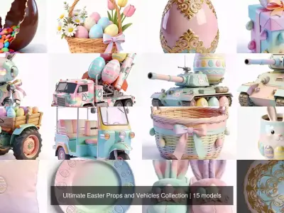 Ultimate Easter Props and Vehicles Collection 3D Model Pack