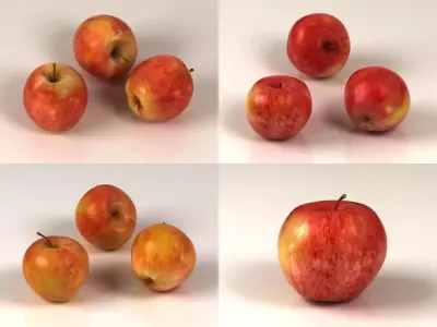 Gala apples 3D model