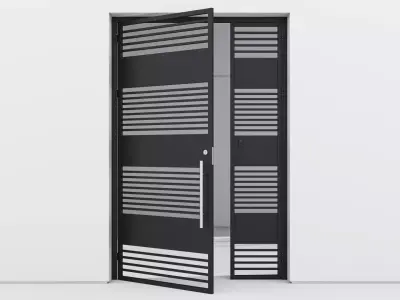 Aluminium door 49 3D model