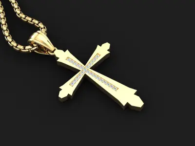 Cross Light Gold 3CP014 3DM STL 3D model