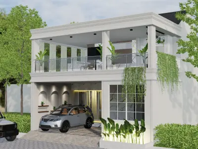 Scene Setting Enscape Exterior Facade Modern 3D model  3D model