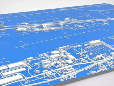 Leipzig Airport Germany 3D model