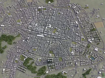 Asan - Downtown Low-poly 3D model