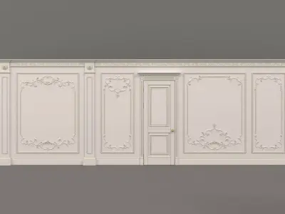 Wall Molding in Classic French style 15 3D model