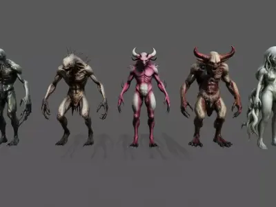 Monsters Pack 2 Low-poly 3D model