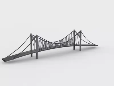 Suspension Bridge 04 3D model