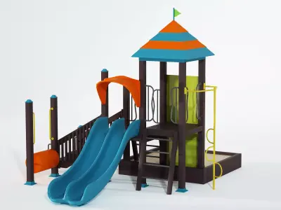 playground slide 3D model