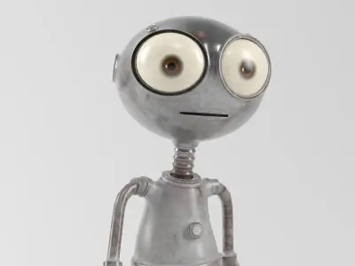 SCI FI WalkerBot Low-poly 3D model