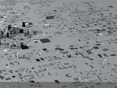 Detroit Streets and Buildings 3D model