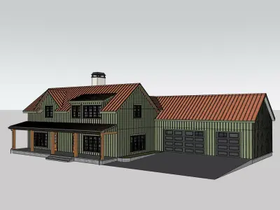 SageTone And Copper Roof Designs 3D Model 3D model