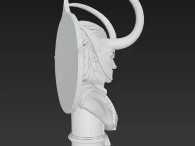 Loki Bust  3D Printable Trickster God Statue  3D print model