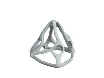 SciFi Cube Object No 59692 Low Poly Shape Low-poly 3D model