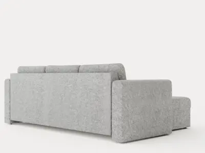 Tarno Divan Bed Sofa Reversible Light Gray Low-poly 3D model