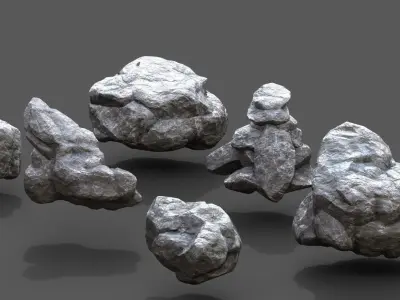 Rock Pack Low-poly 3D model