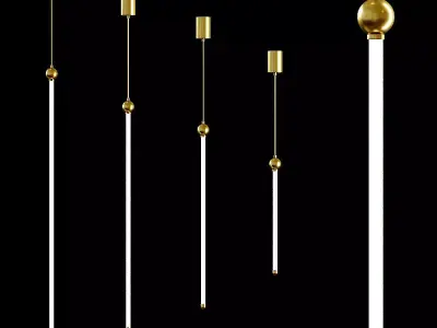Lampatron Divert led pendant lights set 3D model