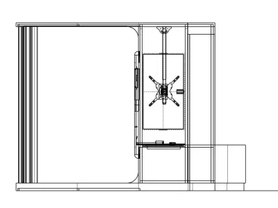 Modern Modular Photobooth Kiosk  Futuristic Minimal Design 3D model