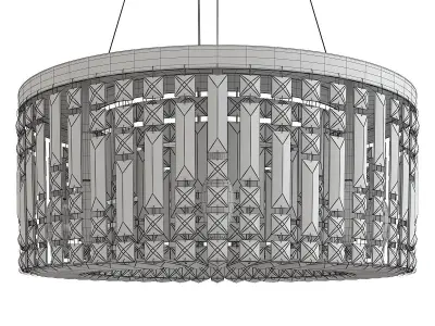 Zahara 8 chrome pendant Low-poly 3D model