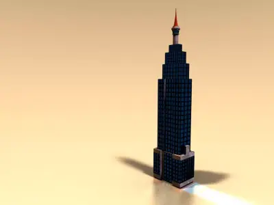 EMPIRE STATE BUILDING Low-poly 3D model